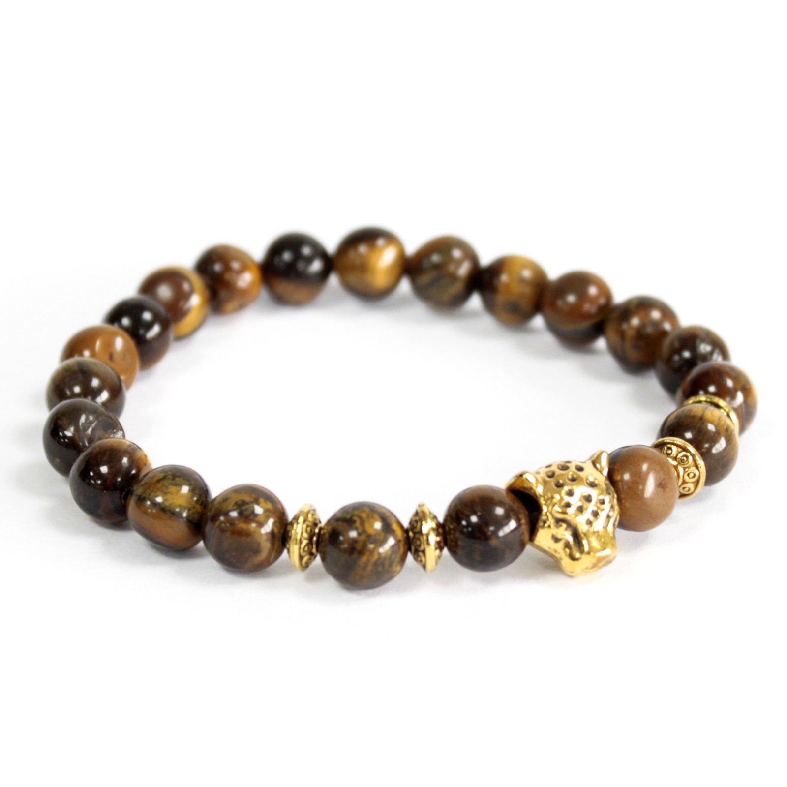 Gold Tiger / Tiger Eye - Gemstone Bracelet - 1 Piece (Boho-09)